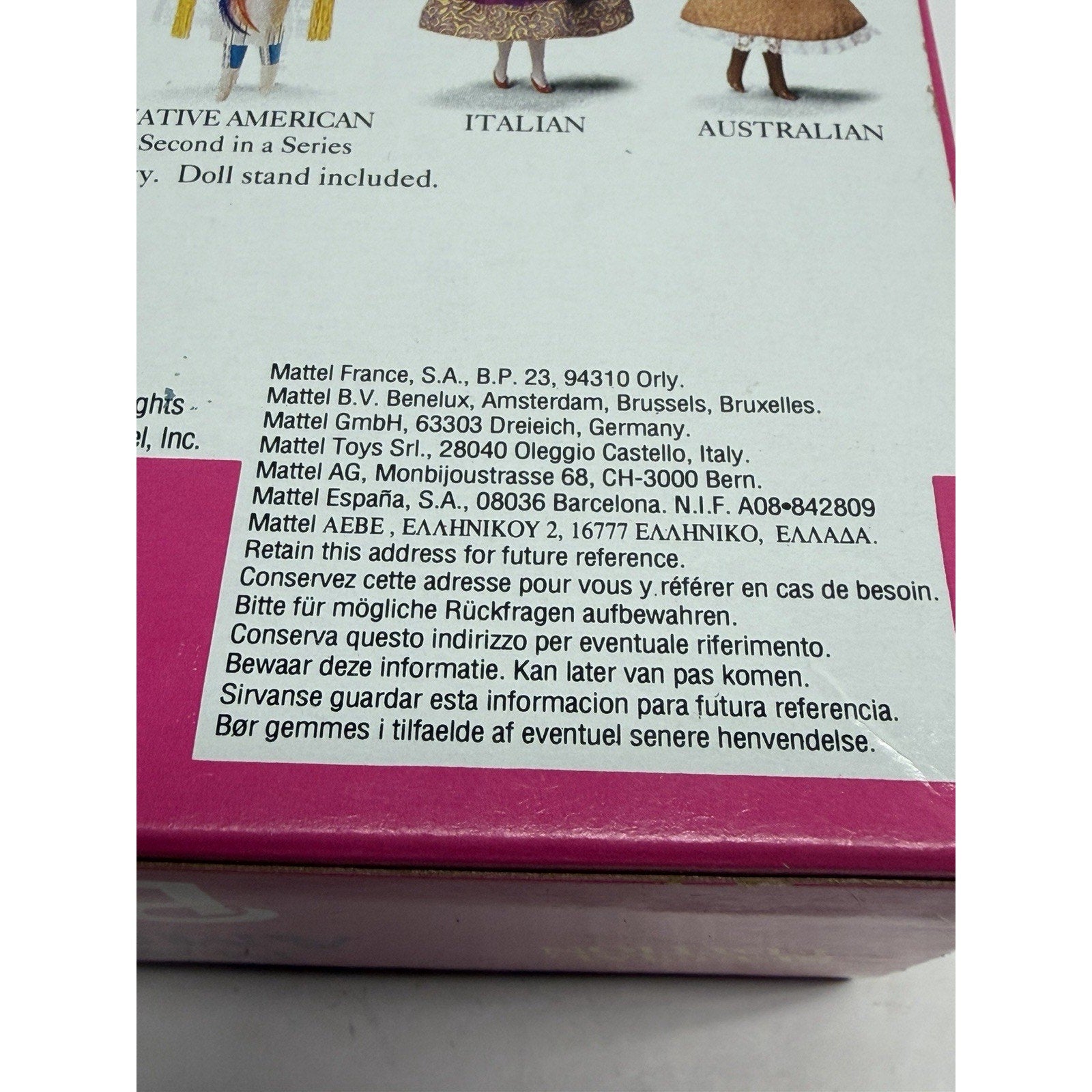 Vintage 1993 Native American Barbie Dolls Of The World 2nd Edition Mattel 11609