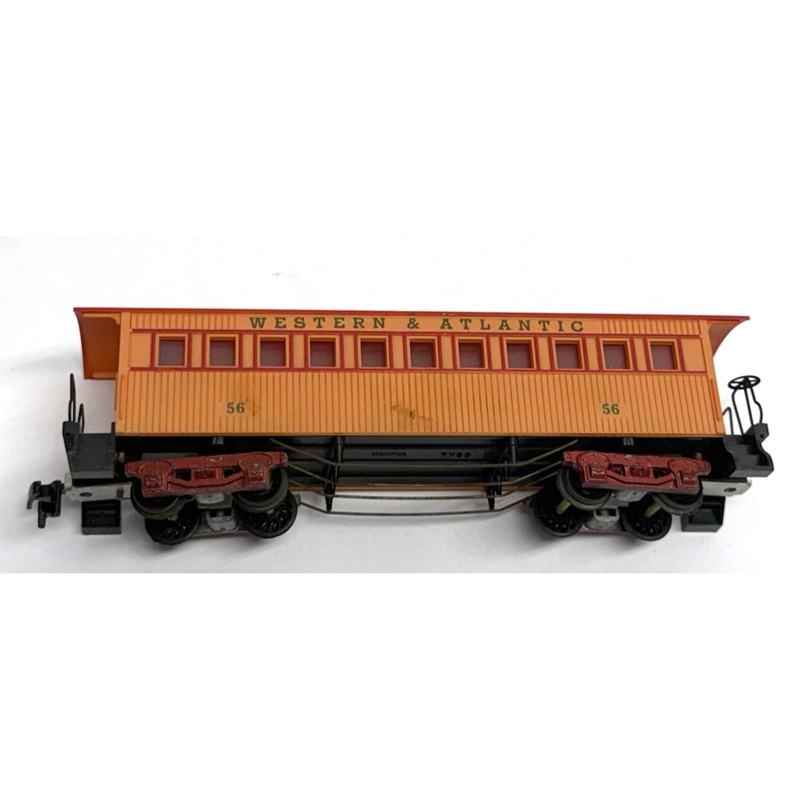 VINTAGE HO SCALE Mantua WESTERN & ATLANTIC OLD TIME PASSENGER COACH CAR
