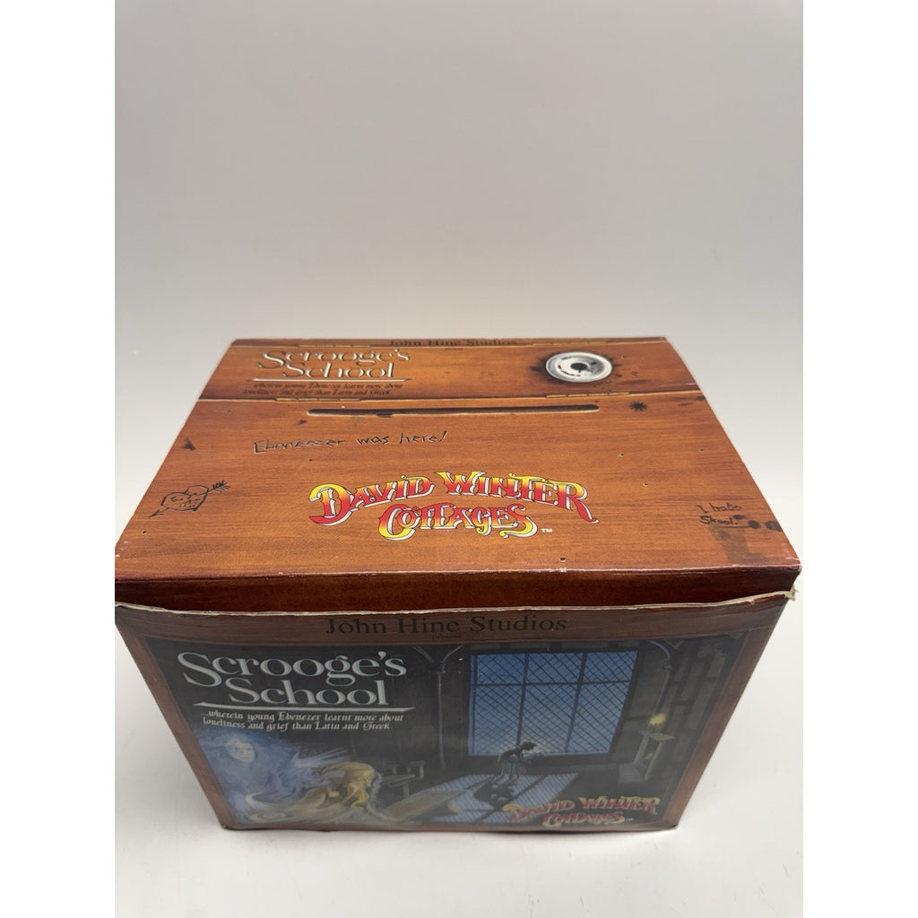 VINTAGE 1992 David Winter Cottages Scrooge's School John Hine Studios Christmas