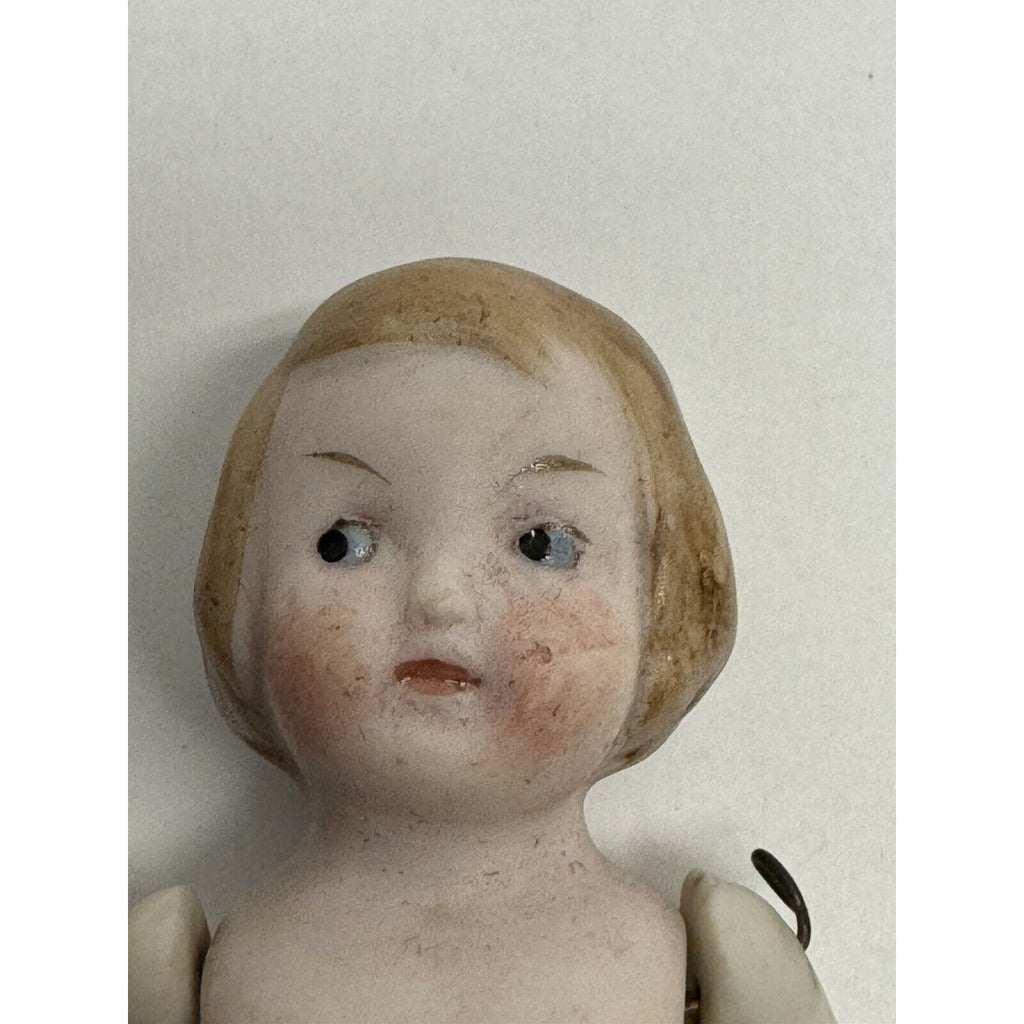 VINTAGE German Jointed Miniature Dolls Painted Bisque 9307 3/10 Boy 4"
