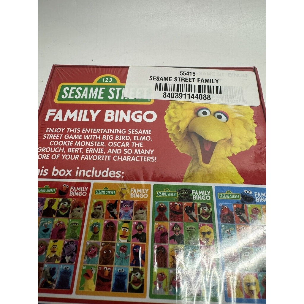 VINTAGE FACTORY SEALED 123 Sesame Street Family Bingo Game Aquarius Images