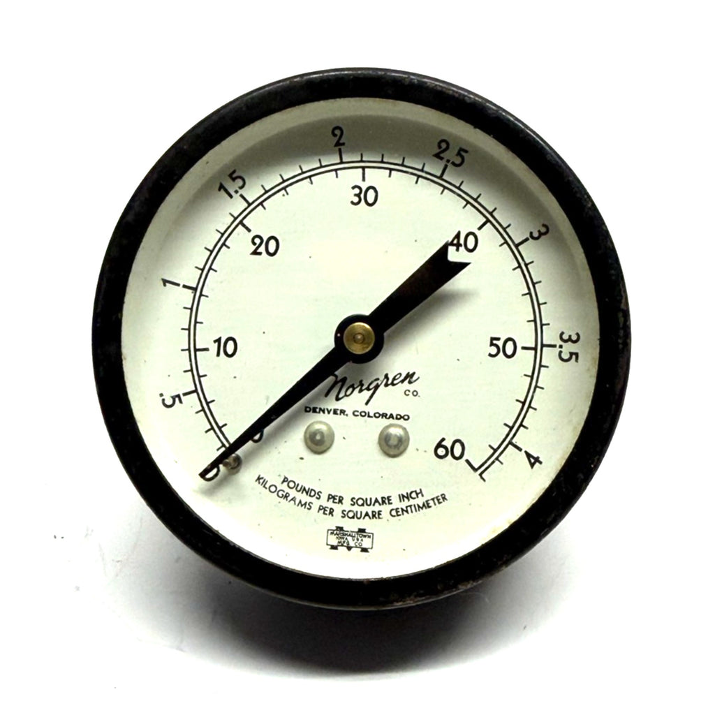Vintage Marshalltown Instruments Vacuum Gauger 0-60 Pressure Meter