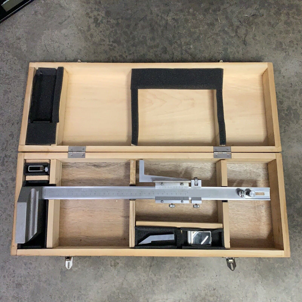 Vintage 12" Height Vernier Caliper with Zero Adjustment Device with Storage Box