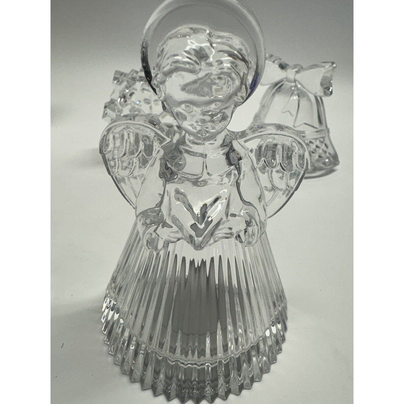 VINTAGE NEW Cristal DArques Christmas Luminaries Candle Holder Made in France
