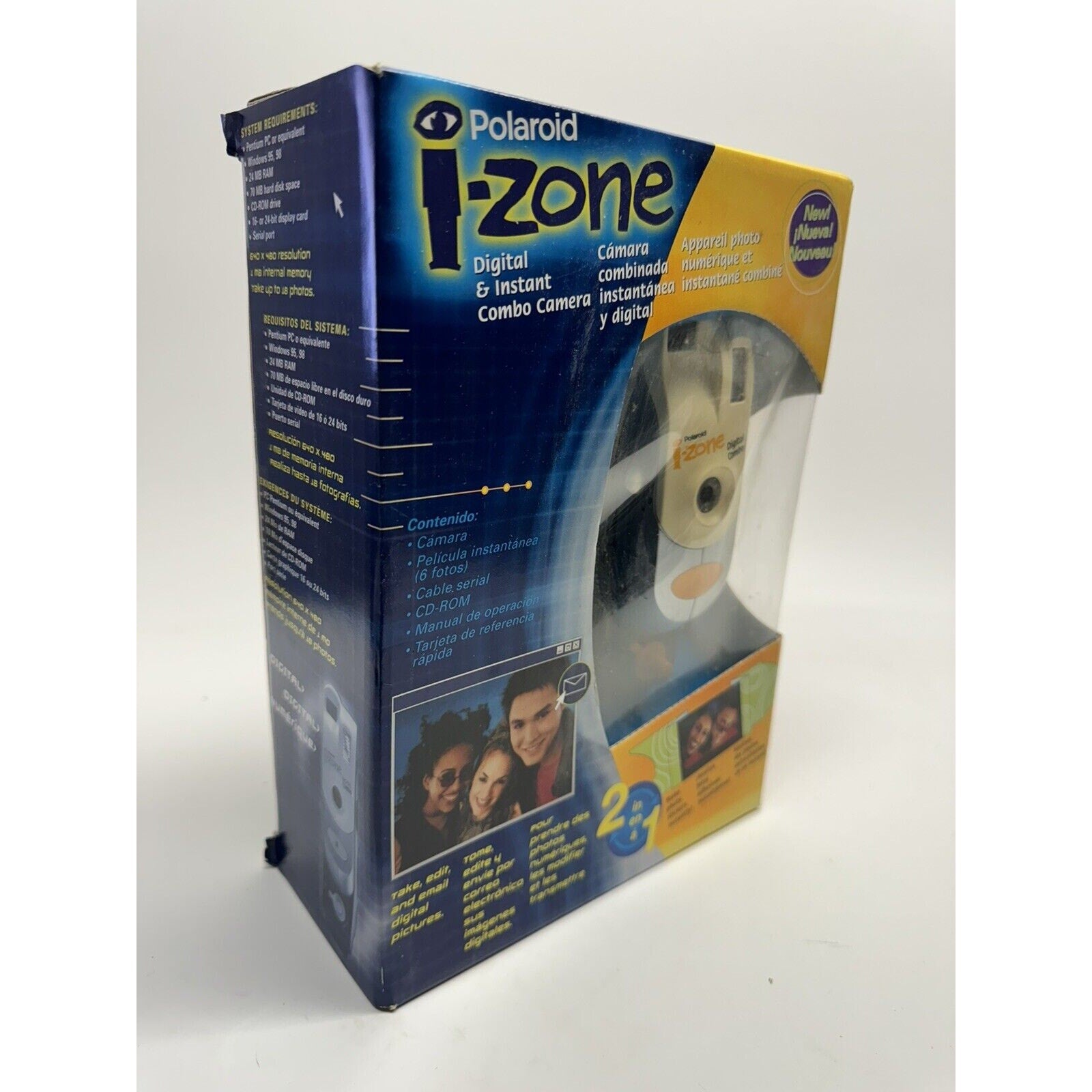 VINTAGE NOS 2000 Polaroid i-Zone Digital & Instant Combo Camera