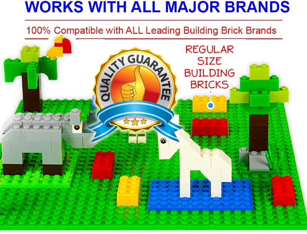 Baseplates, Large Thick Base Plates for Building Bricks, for Activity Table or Displaying Toys