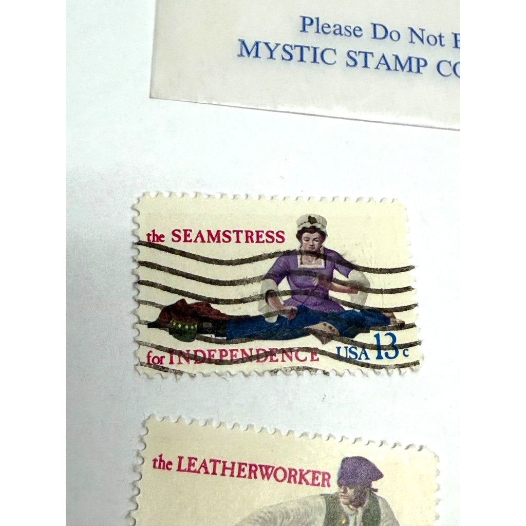 Vintage 1977 COMMEMORATIVE SET OF 8 U.S. POSTAGE STAMPS