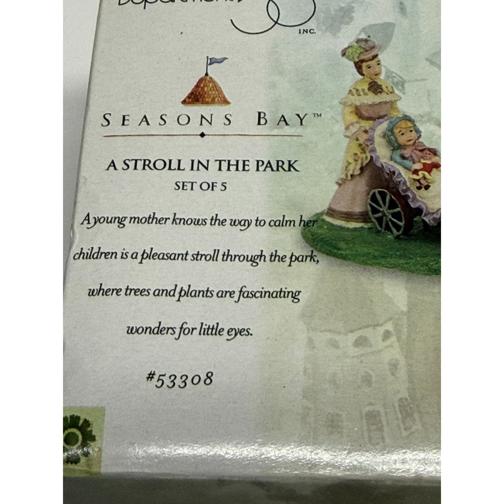 Vintage Dept 56 A Stroll in the Park Seasons Bay #53308 NEW! 5-Piece Set