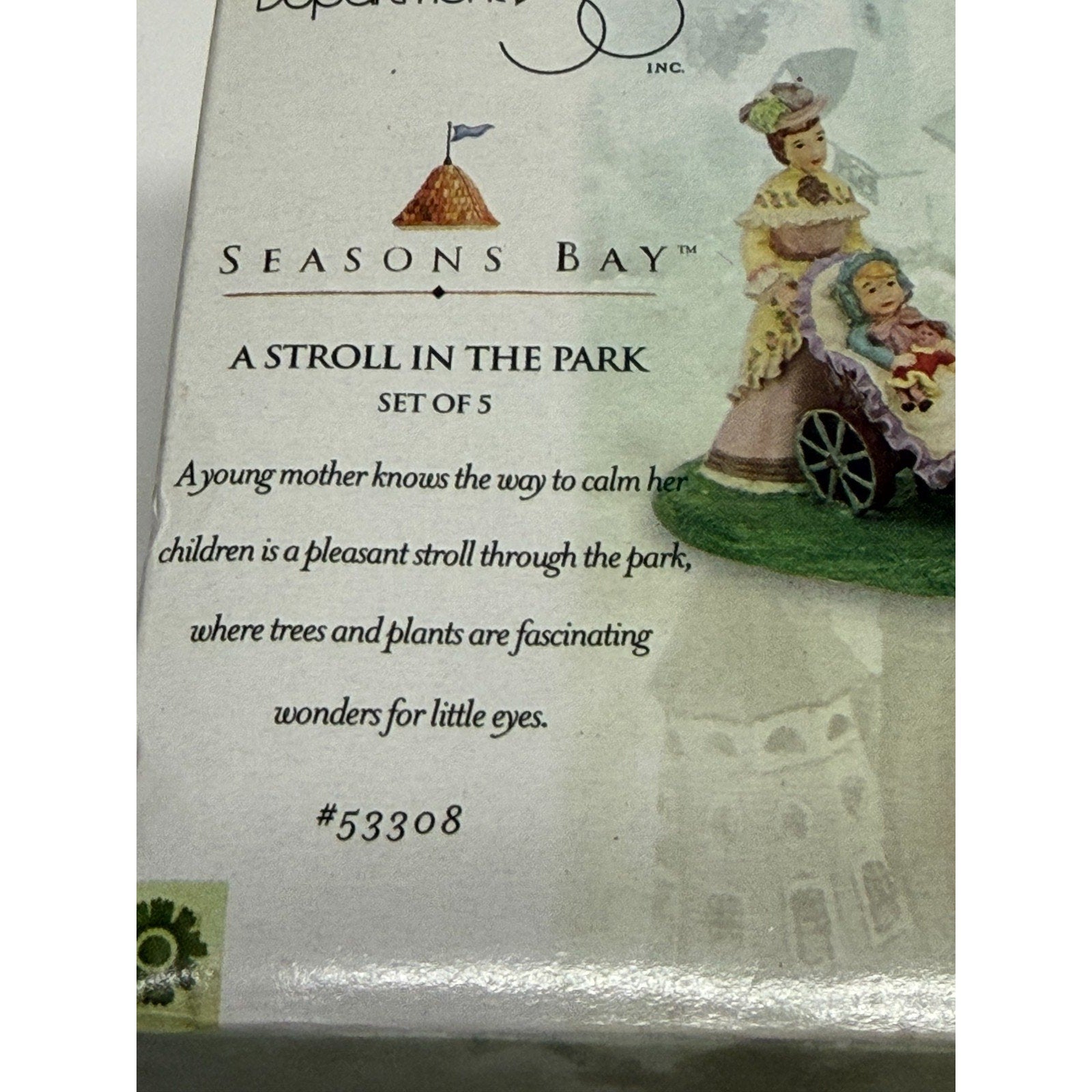 Vintage Dept 56 A Stroll in the Park Seasons Bay #53308 NEW! 5-Piece Set