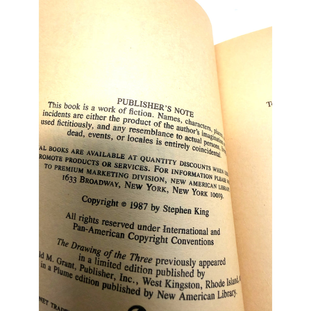 Vtg The Drawing of the Three Stephen King - 1st Signet Printing 1990 Paperback