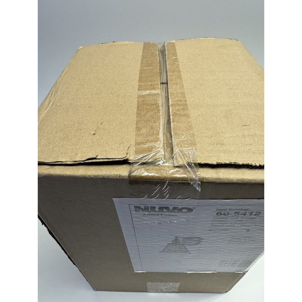 FACTORY SEALED Nuvo Lighting 60/5412 Vintage Wall Sconce Polished Nickel