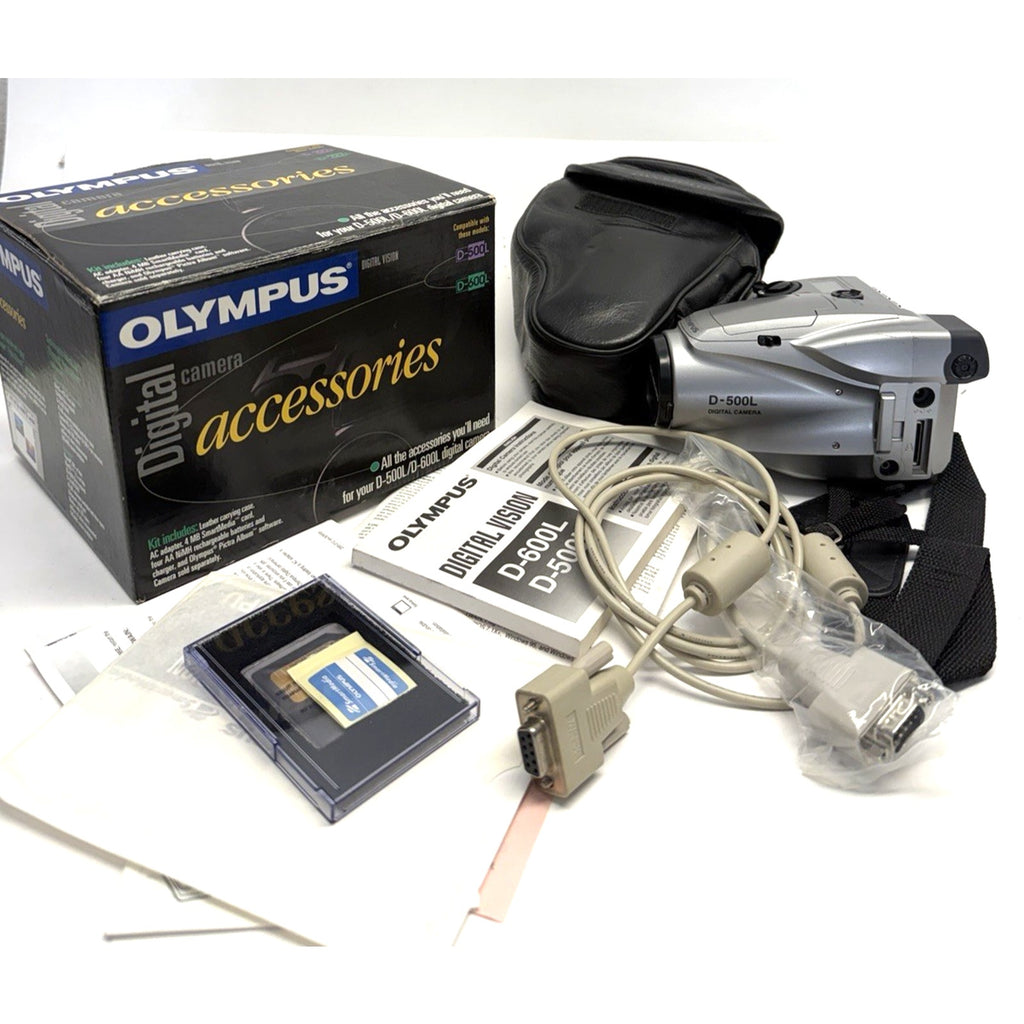 VINTAGE NOS Olympus D-500L Digital Camera & Accessries & Original Box JAPAN