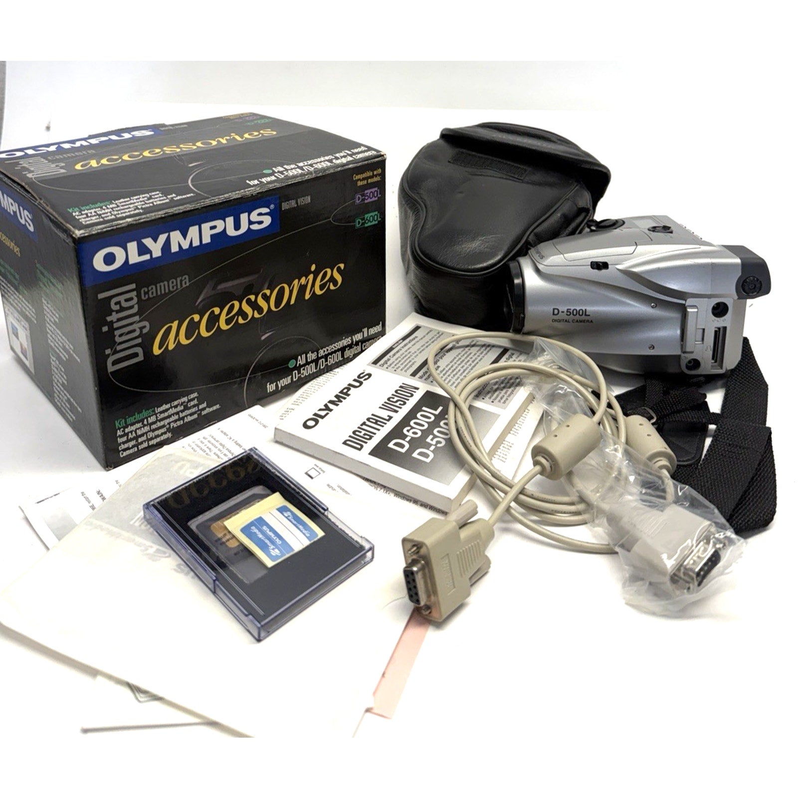 VINTAGE NOS Olympus D-500L Digital Camera & Accessries & Original Box JAPAN