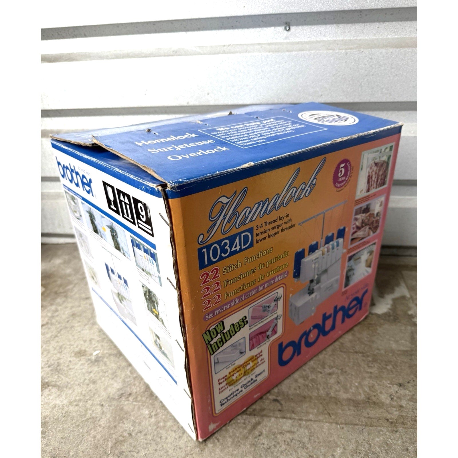 VINTAGE SEALED Brother 1034D 3/4 Lay-In Thread Sewing Serger Overlock Machine