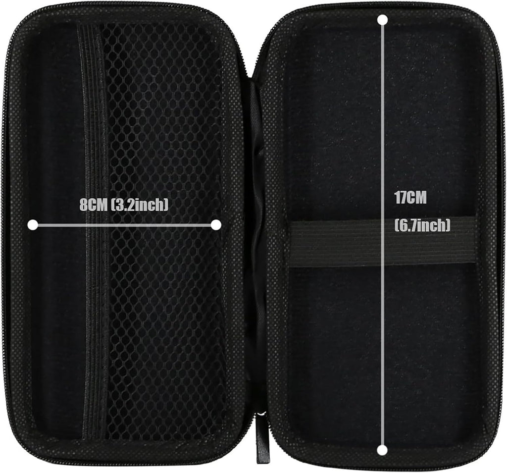 Travel Essentials Electronics Organizer Charger Case Portable Dual Zipper Shockproof Pouch Tech Purse Cord Cable Pouches Power Bank Storage Accessories Bag for Women Men,6.5X3.2X1 Black
