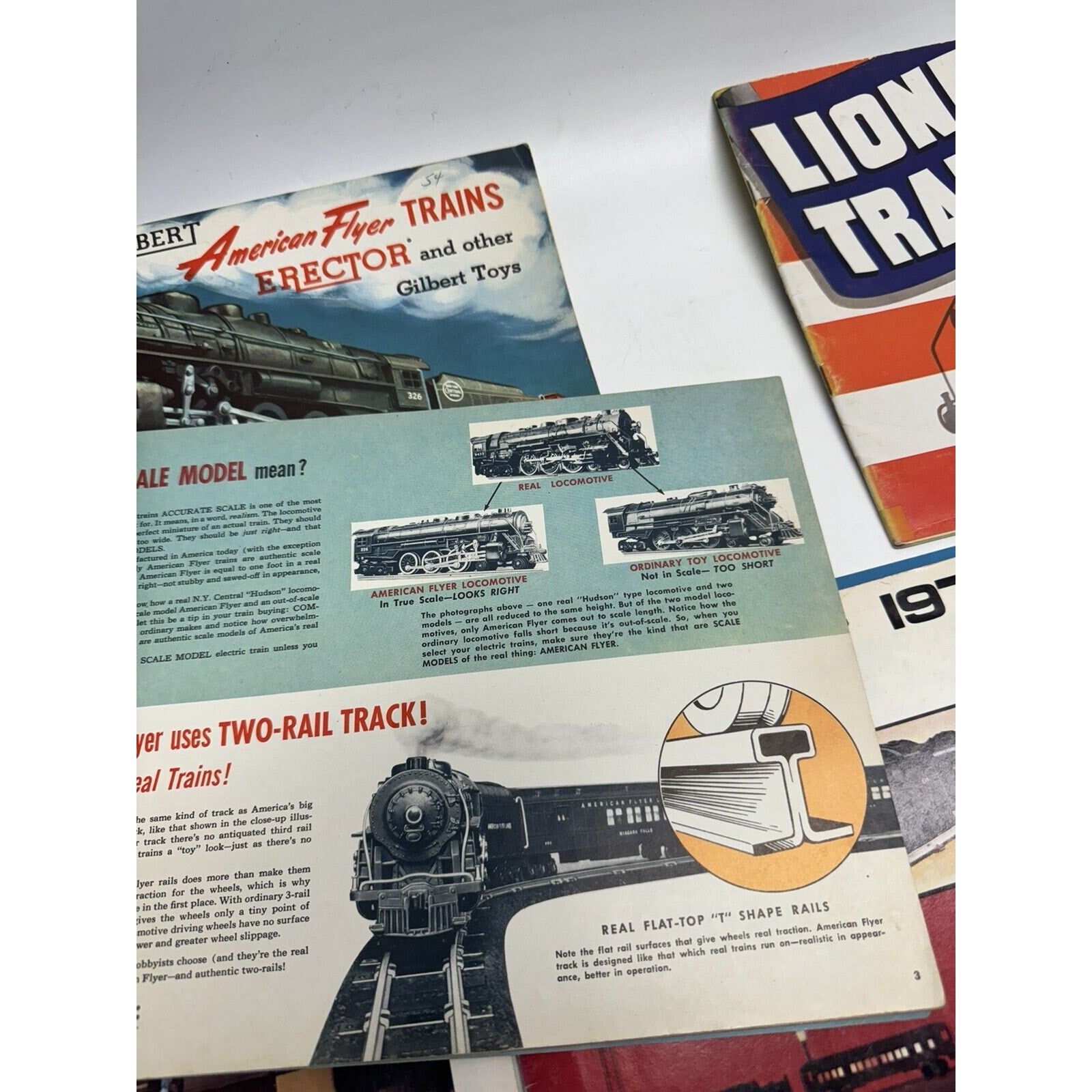 Vintage LOT OF 6 Lionel Train & American Flyer Railroad Catalog 1961, 1976, 1977
