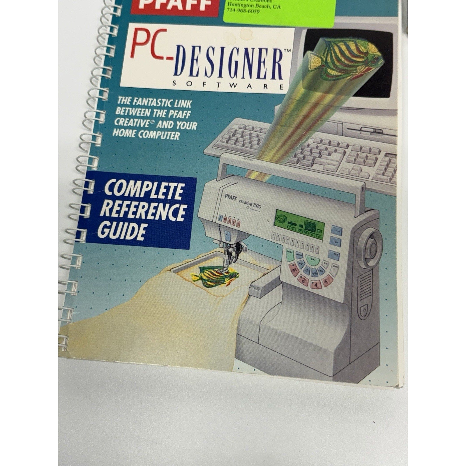 VINTAGE Pfaff 7550 7570 1475 PC Designer Software & Cable HTF for WINDOWS