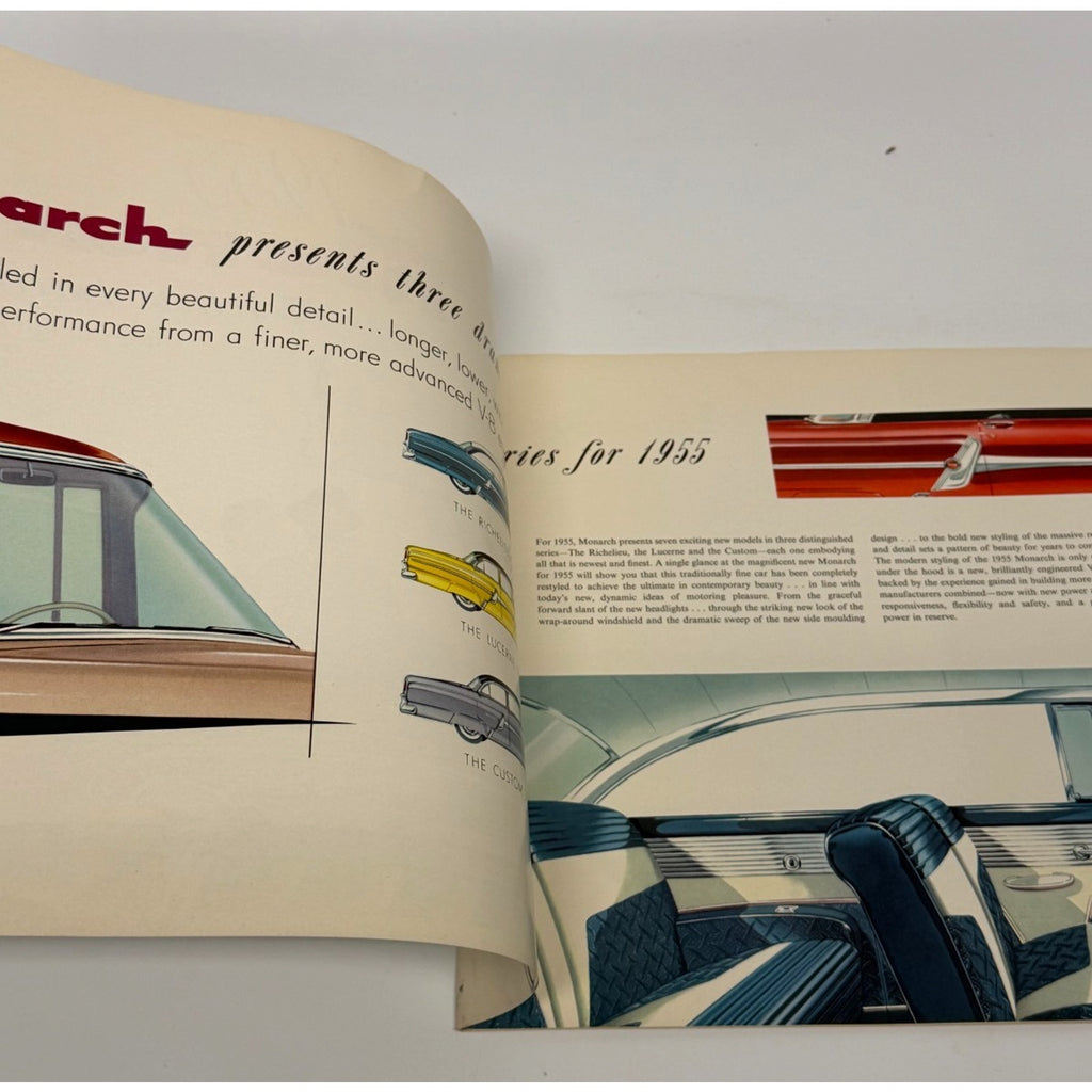 Vtg 1955 Monarch Sales Brochure Catalog Richelieu Lucerne Custom Canadian Ford