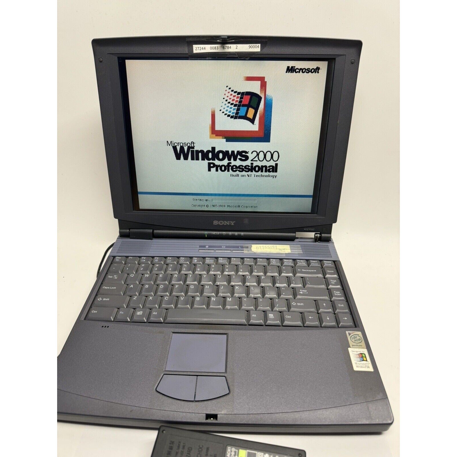 VINTAGE Sony VAIO PCG-F340 Laptop w/OEM Power Adapter For parts or repair.