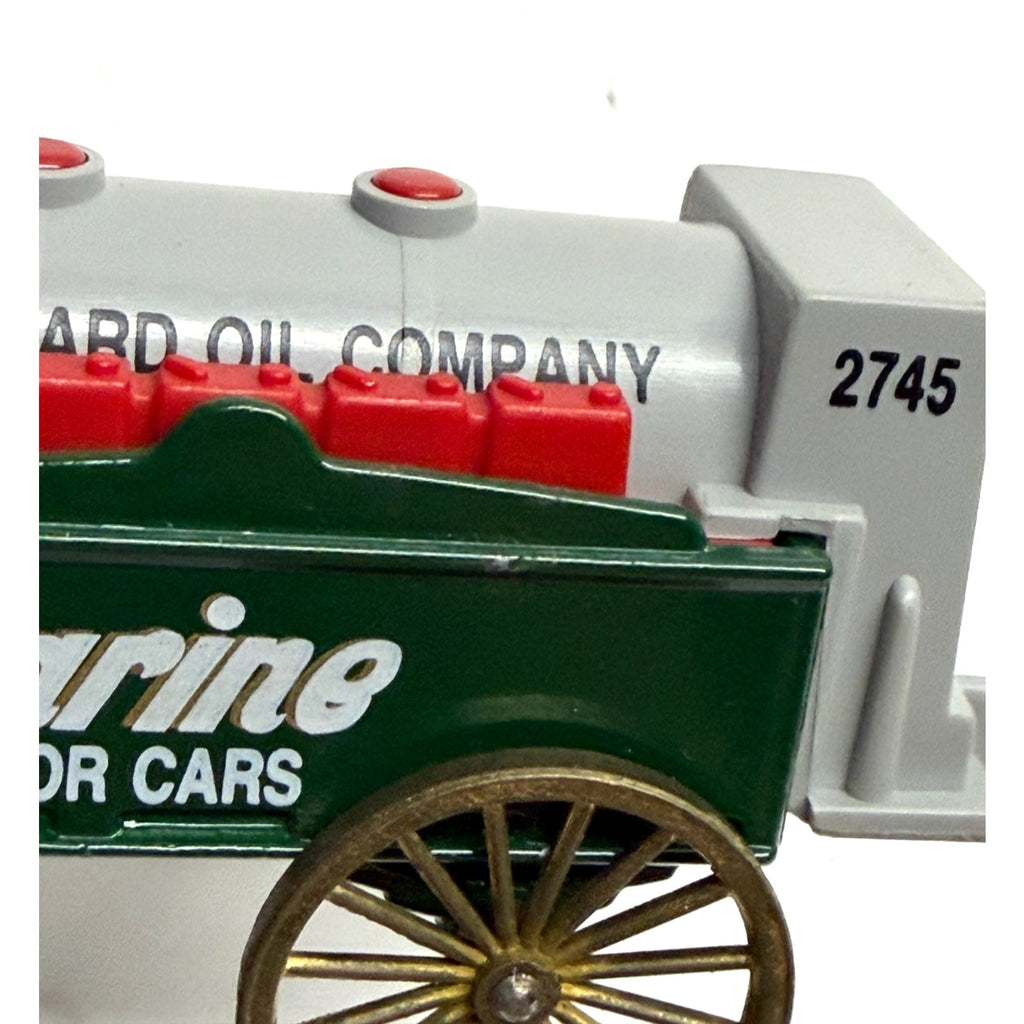 Vintage Lledo Chevron Standard Oil Polarine 2 Horse Drawn Delivery Tank Wagon