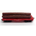 Vintage NOS Bachmann HO Louisville Nashville 24562 Flat Logging Car with Logs