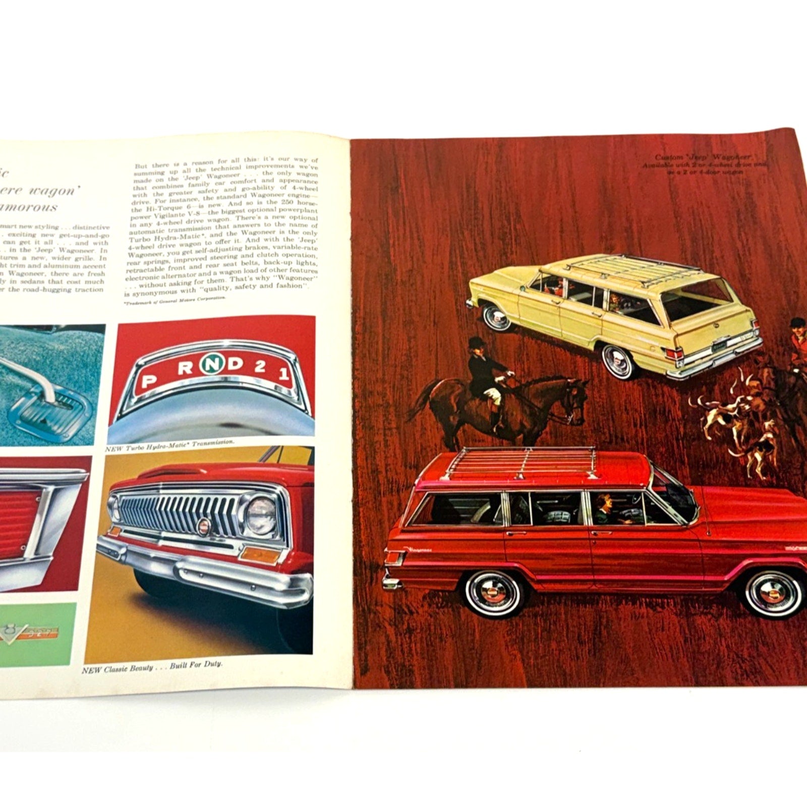 Vtg 1965 Kaiser Jeep Wagoneer Dealer Sales Brochure Catalog Original Car SalesAd
