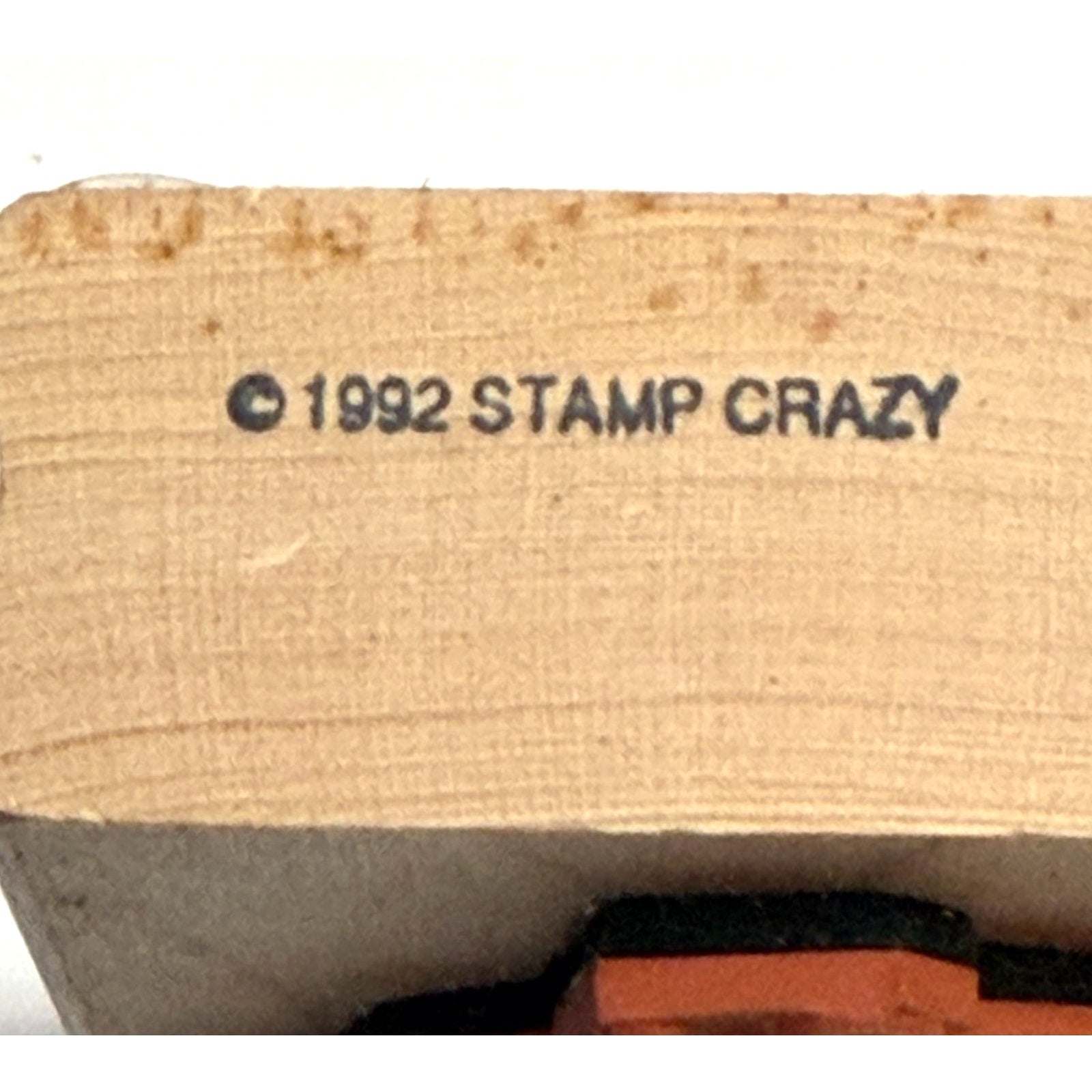 Vintage Lot Of 3 Wood Mounted Rubber Stamp Crafting
