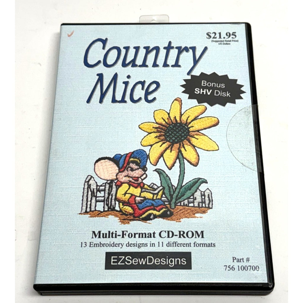 Vintage EZ SEW DESIGNS - COUNTRY MICE CD & SHV DISK