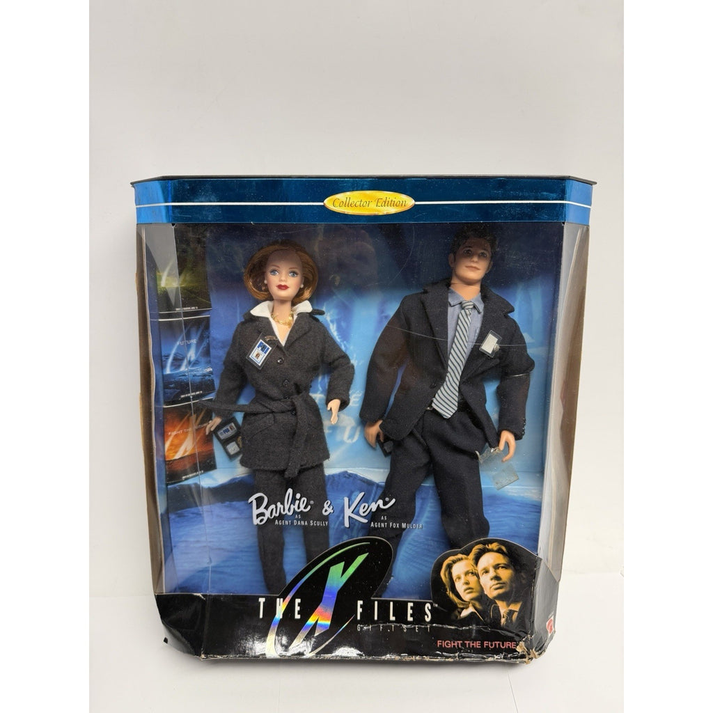 VINTAGE 1998 MATTEL BARBIE & KEN THE X FILES SCULLY AND MULDER COLLECTOR EDITION