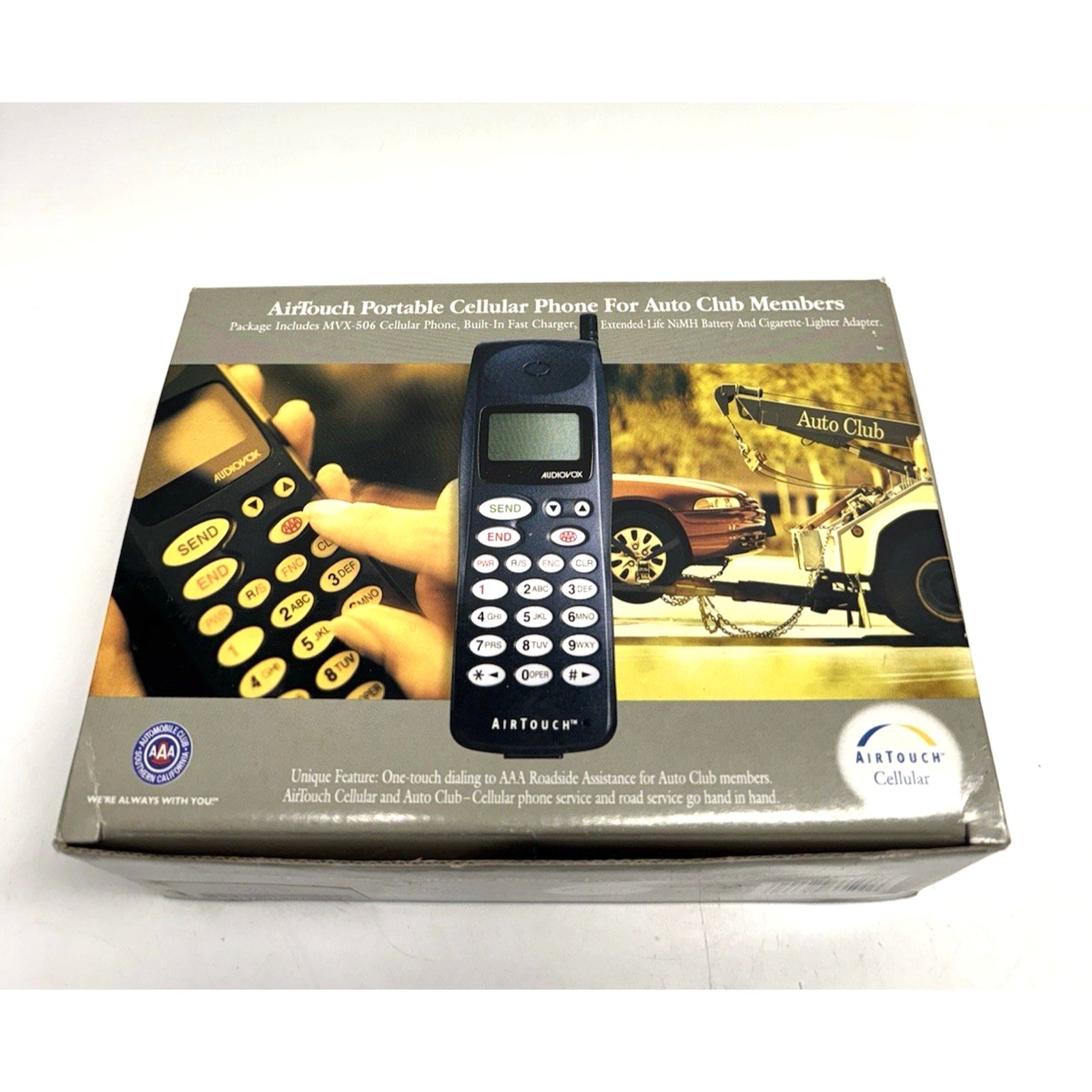 Vintage 1998 NOS Audiovox Airtouch MVX506AAA Wireless Portable Cellphone
