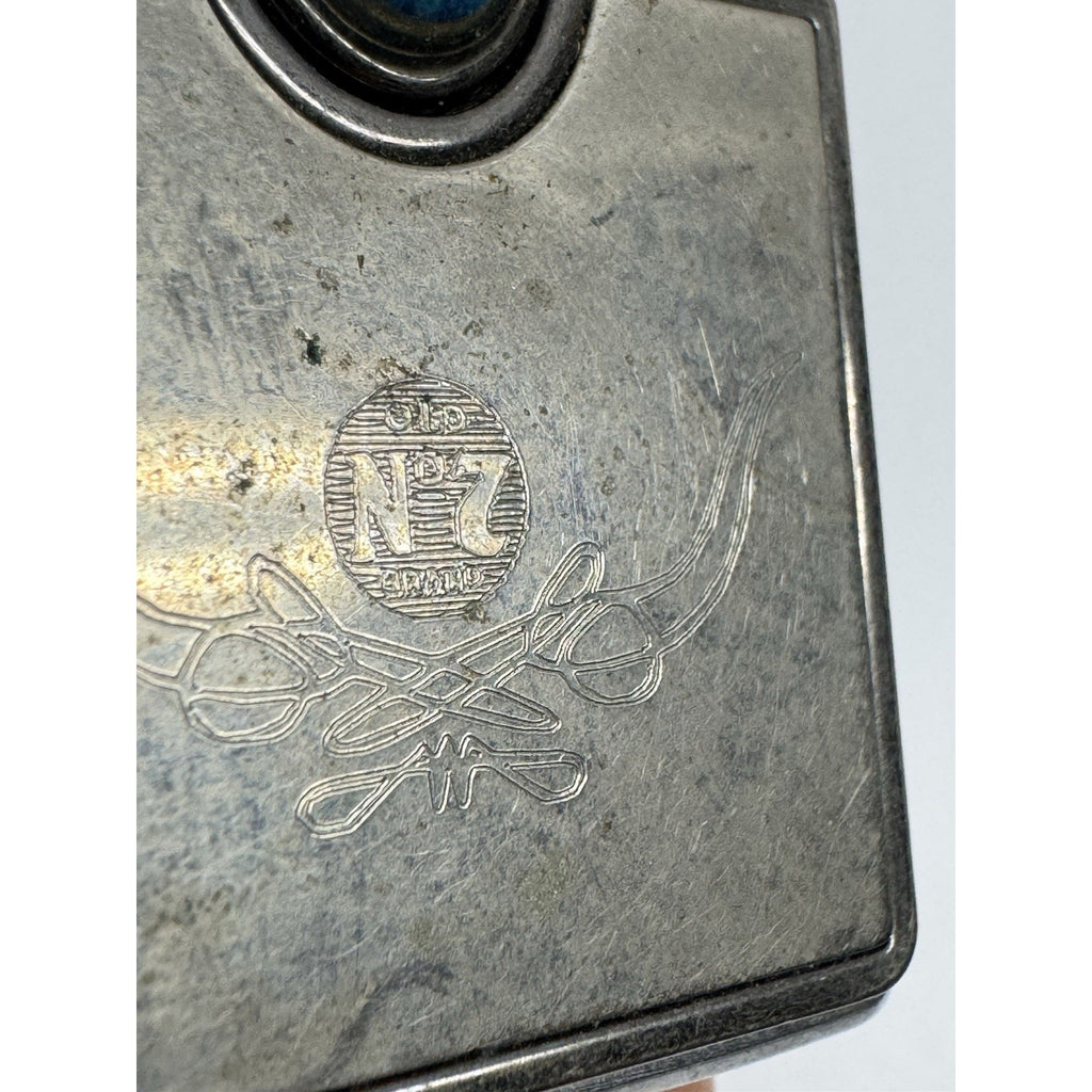VINTAGE 2004 Zippo Engraved Whisky Jack Daniels Old No. 5 - Turquoise Stone USA