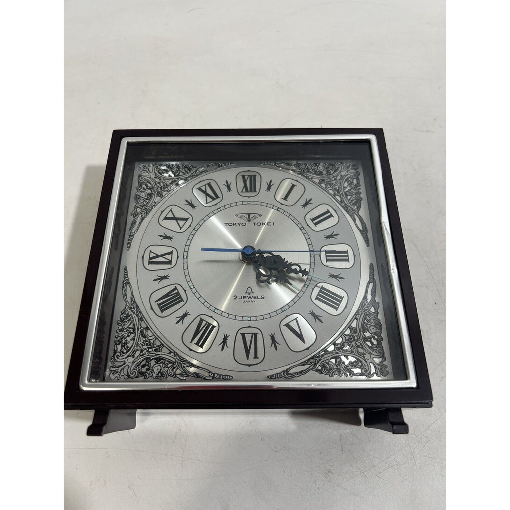 VINTAGE 60/70 Tokyo Takei 8 2 Jewels Mantel Clock Fully Working Made in Japan