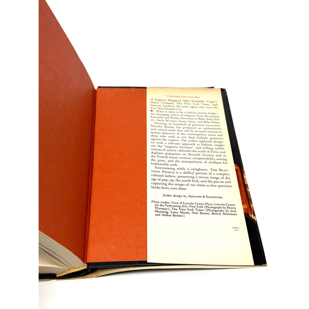 Vtg The Beautiful People Marylin Bender 1967 Third Impression Fashion Society