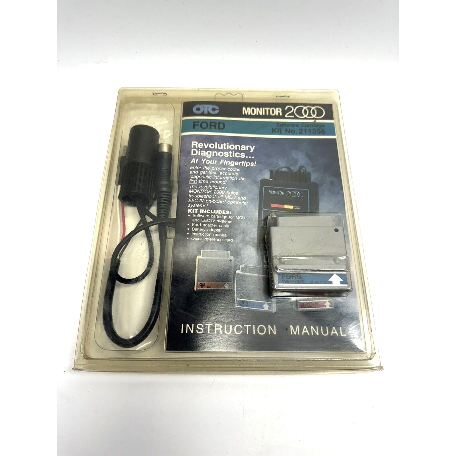 FAC SEAL OTC Monitor 2000 Software Cartridge for Ford 1981-1986 & Adapter Cable