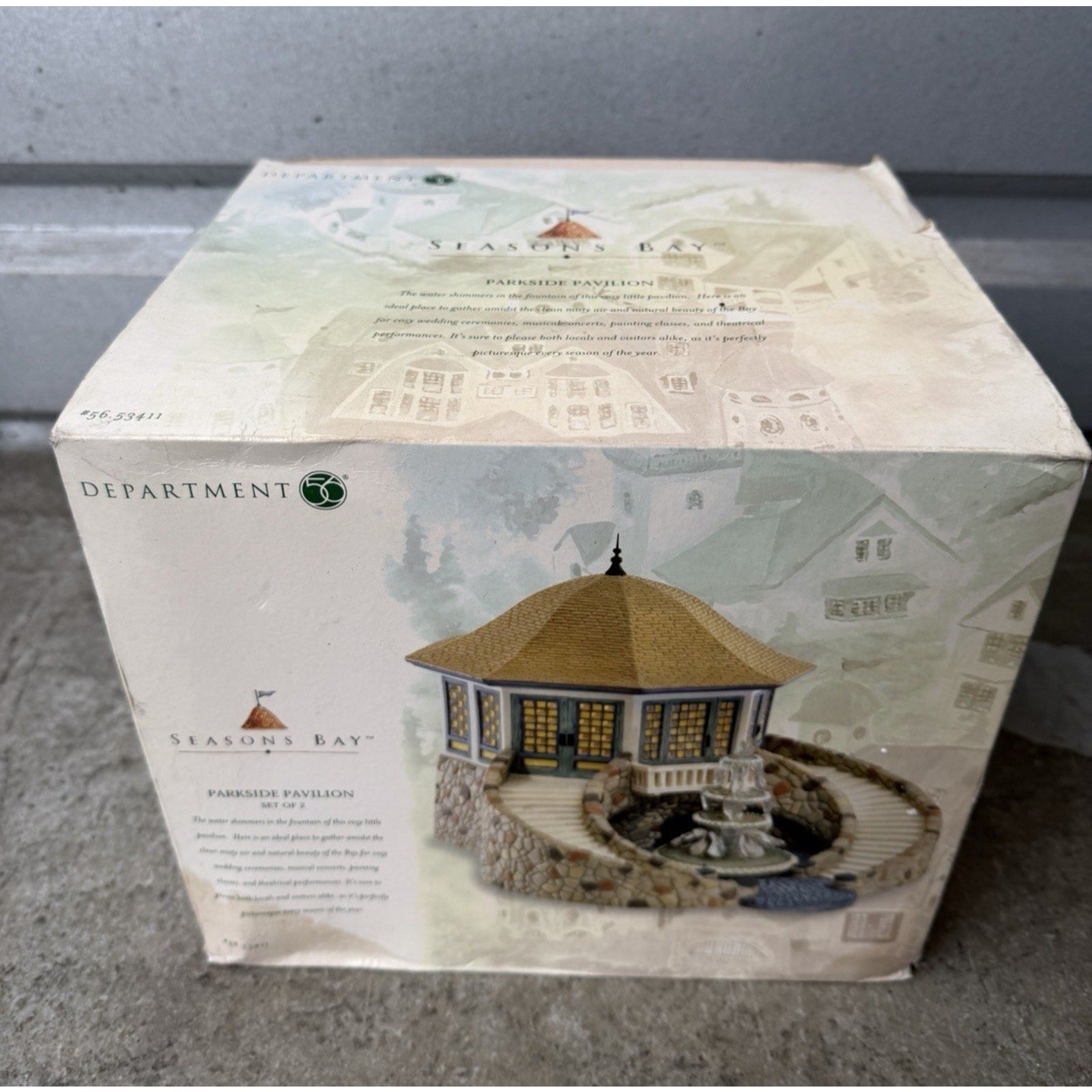 VINTAGE 1999 SEALED NEW Dept 56 Seasons Bay - Parkside Pavilion - 56.53411