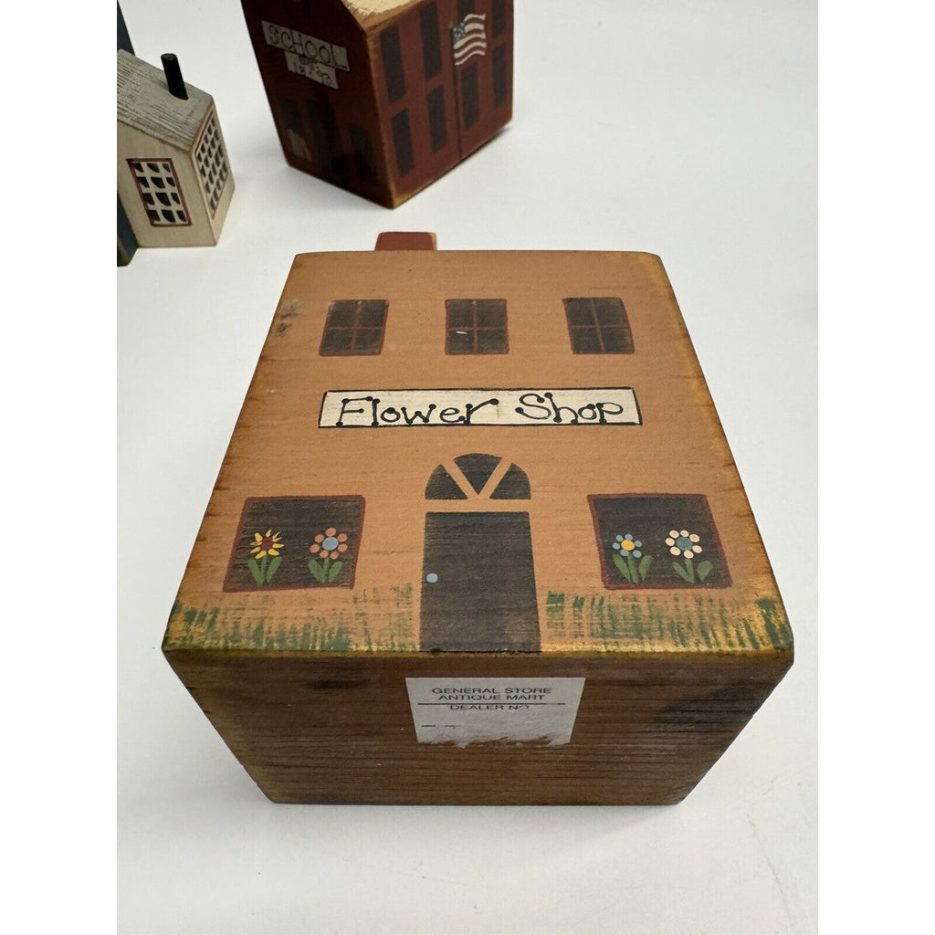 VINTAGE Lot of 5 1960's Tiny Doll House Wood Block Set