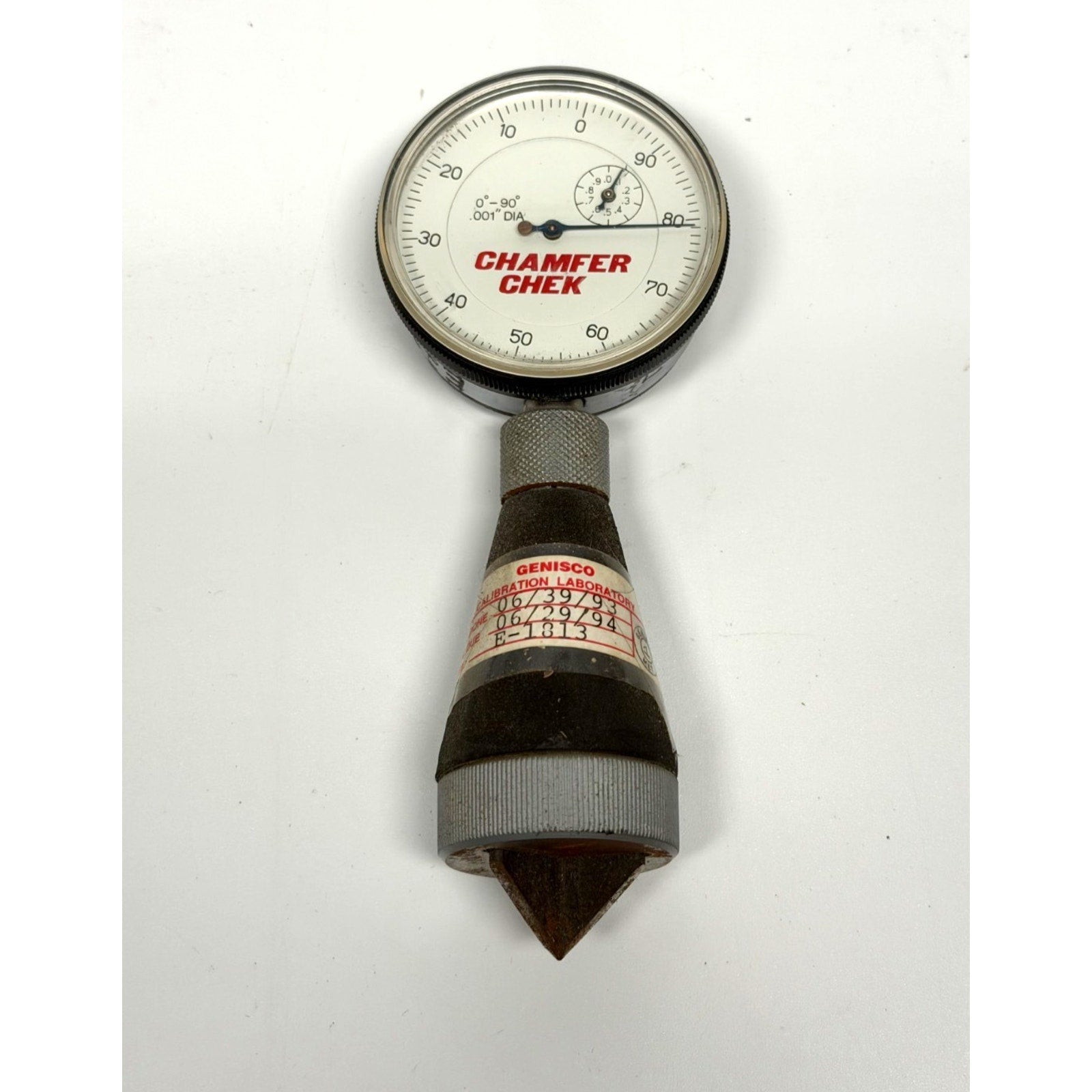 Vintage SPI Chamfer Chek Dial Gage 0-90 Major Diameter Indicator Tool TESTED