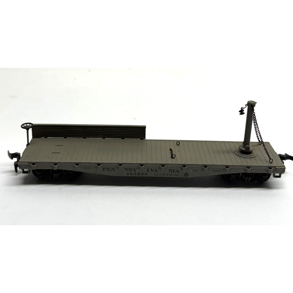 Vintage Rivarossi HO Scale Pennsylvania PRR Flat Car #489690
