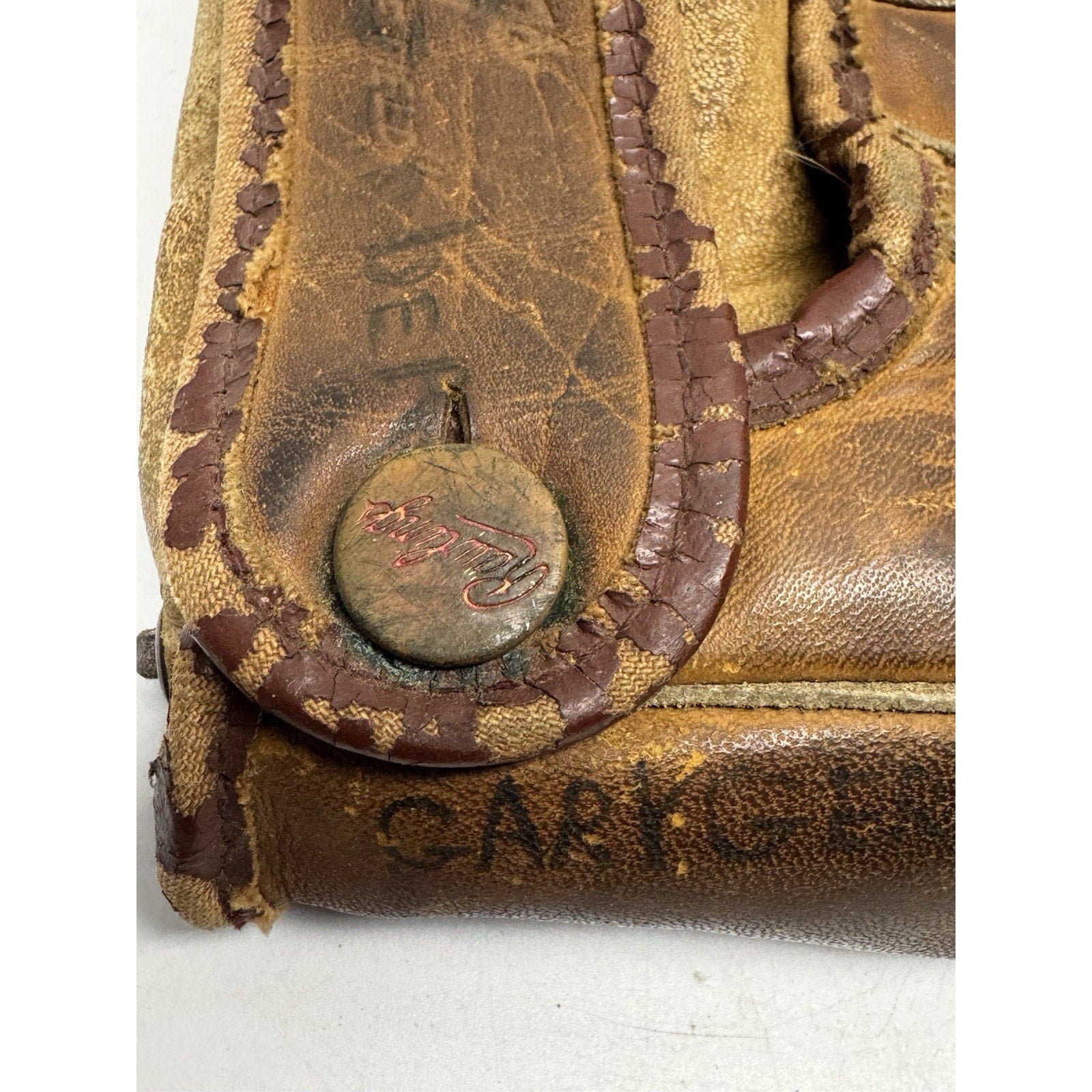 VINTAGE 1940's Rawlings G350 Kirby "Hig" Higbe Floating Heel Leather Glove LH