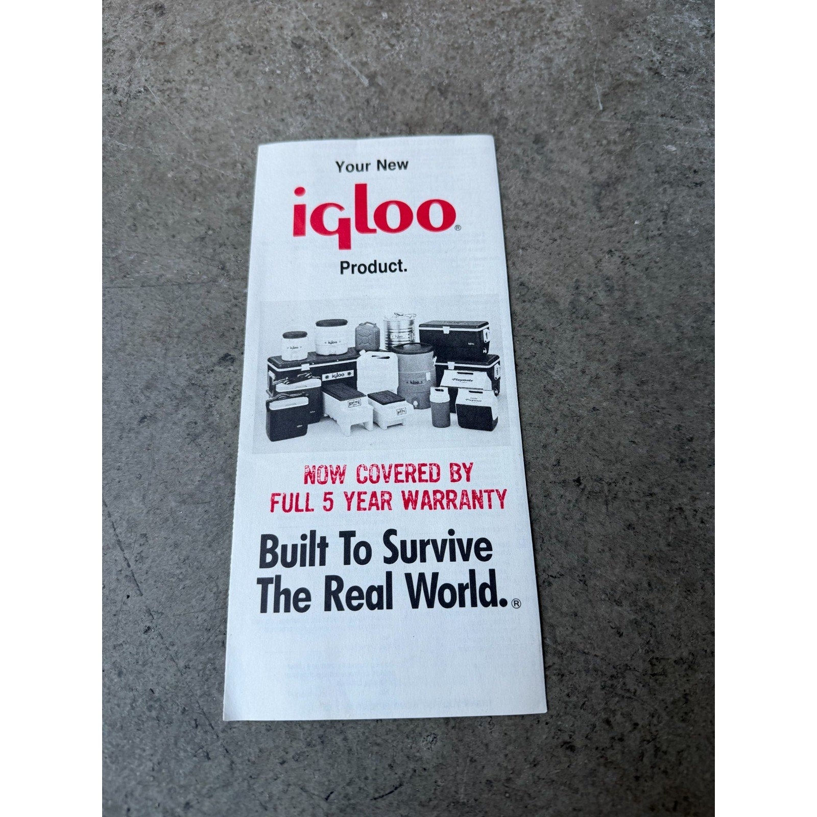 VINTAGE NOS 1984 Igloo Tag Along 8 Cooler Blue Grey Lid Strap Model 84