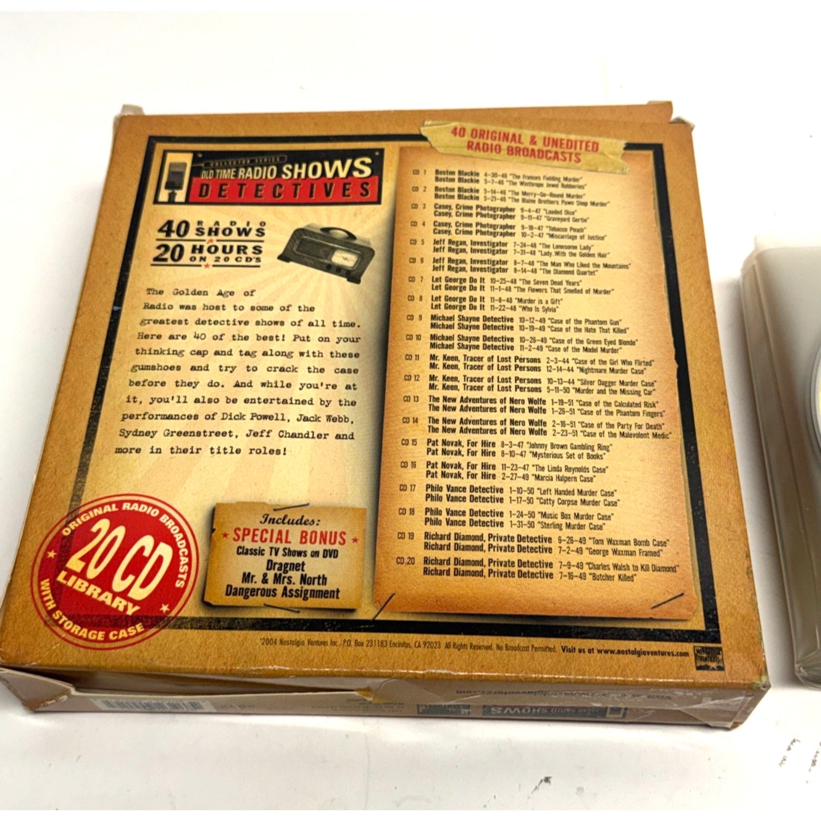 Vintage NEW Old Time Radio Shows Ser.: Detectives (2004, Compact Disc)