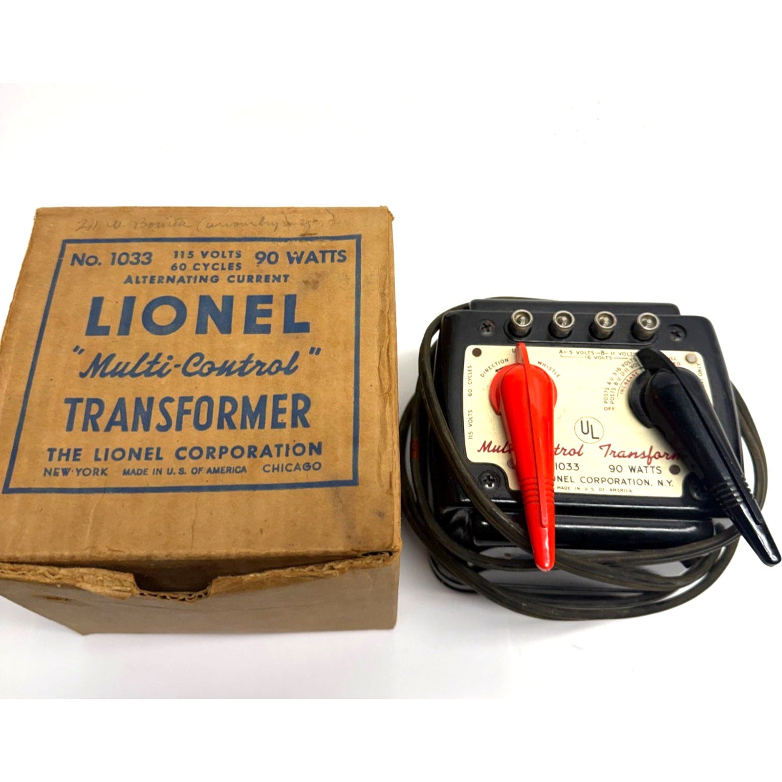 Vintage Lionel Postwar #1033 90 Watt Transformer in Box