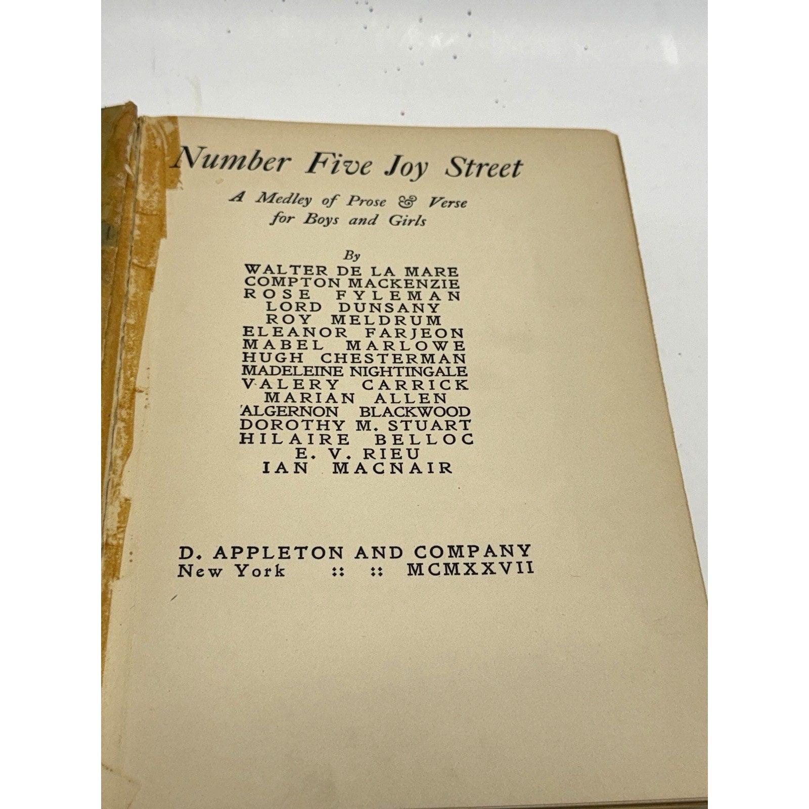 VINTAGE 1927 Number Five Joy Street Prose & Verse for Boys & Girls