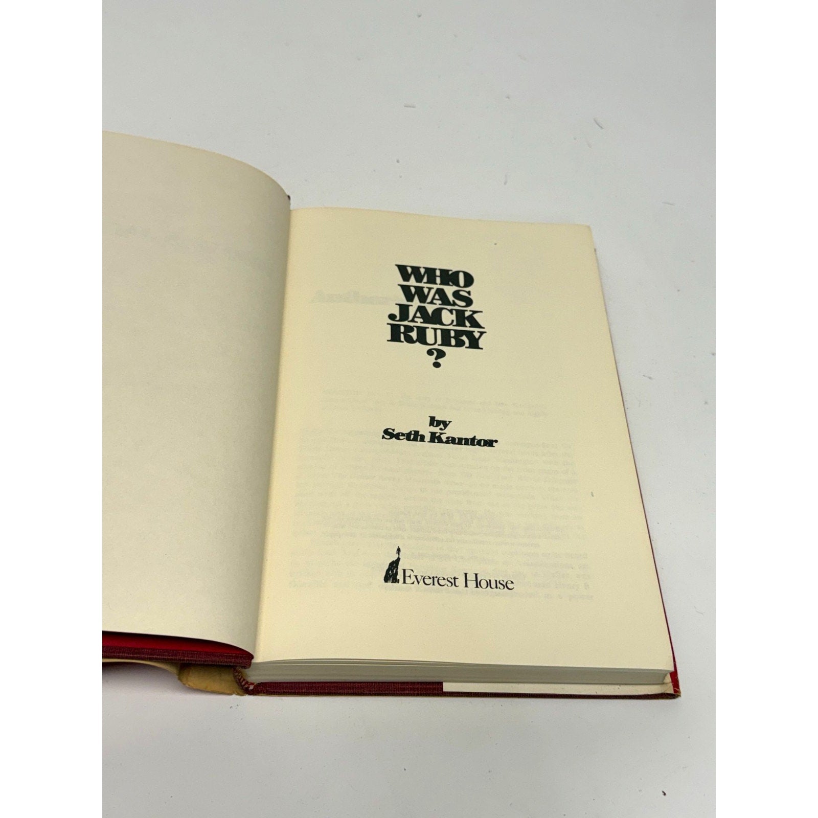 Vintage Who Was Jack Ruby? Seth Kantor 1978 Hardcover JFK Assassination Book