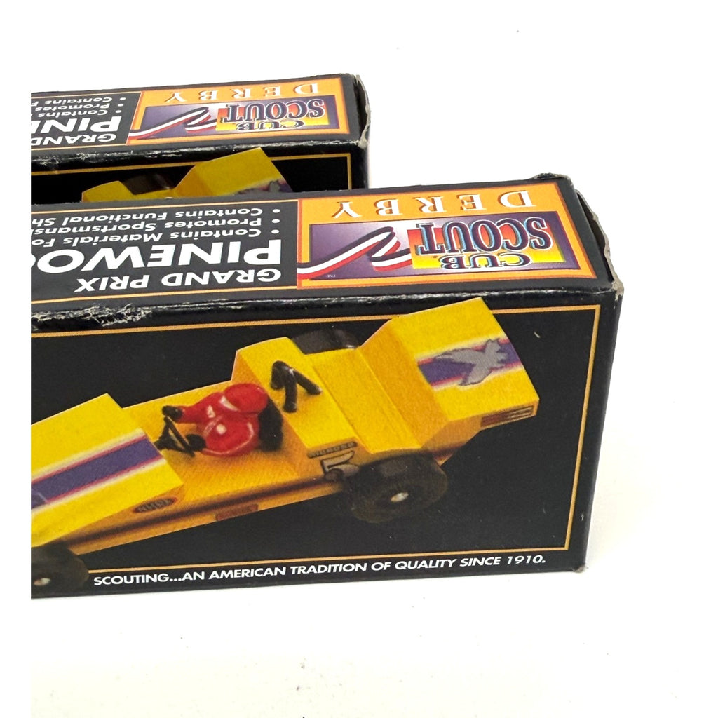 Vintage Lot of 2 Cub Scout Derby Grand Prix Pinewood Derby Car Kits # 17006 New