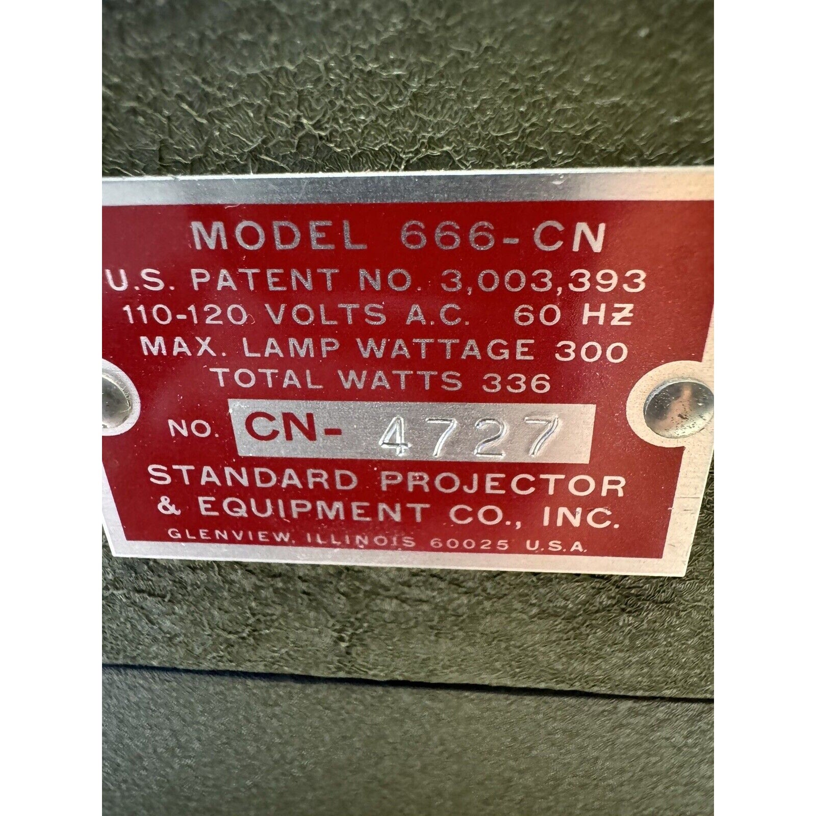 VINTAGE Standard Filmstrip Projector Model 666CN MADE IN USA