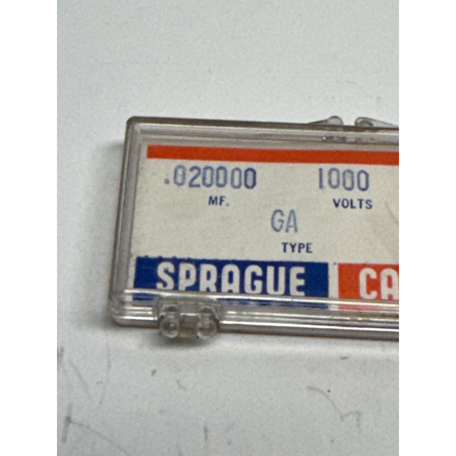 Vtg Sprague Type GA .02uF 1000VDC 1000V Ceramic Disc Capacitor Cat No 5GA-S20