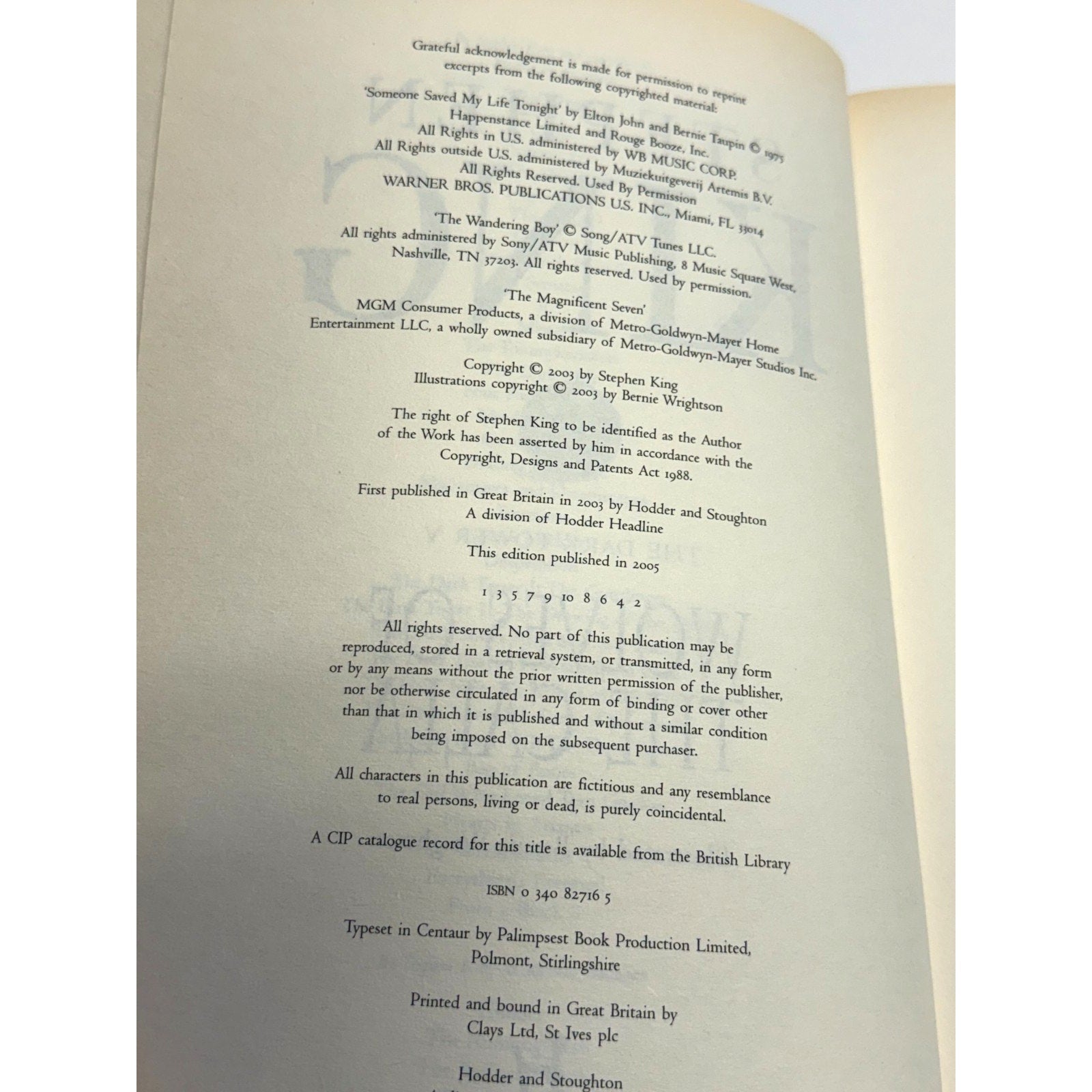 Vintage The Dark Tower V: Wolves of the Calla by Stephen King