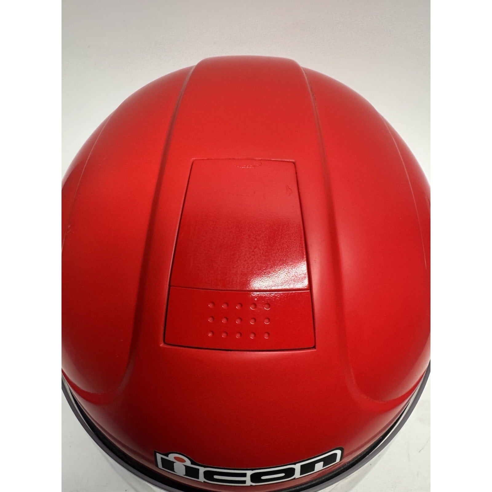 Vintage Icon 1c-01 Motorcycle Helmet Red with Screen Small Made in Korea