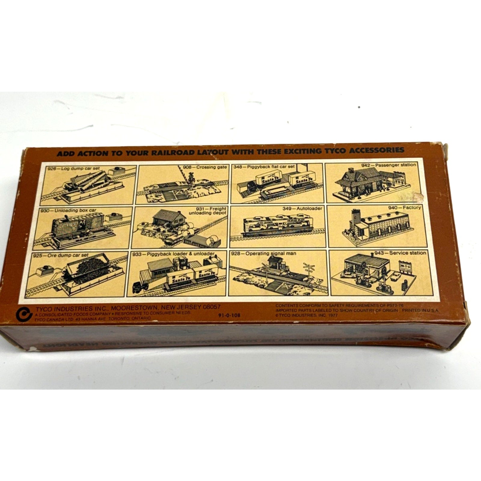 Vintage HO Scale 342-D TYCO Great Northern GN Skid Flat w/ Culverts